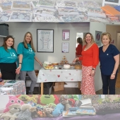 Our volunteer staff when they had just finished putting out the cakes